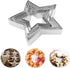 pieces - Cooking rings - star-shaped cookie mold - star-shaped cookie cutters - loaf pan - small cookie cutters - dessert rings - cake rings - baking molds - molds - for baking and cooking cakes, mousses, and desserts - silver
