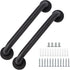 2 pieces - Armrest - 30*5 cm - Bathtub Grip - handle for the elderly - stainless steel railing - safety railings - non-slip shower grip - wall-mounted stainless steel handle - for the elderly, bathroom, kitchen - black