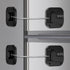 2-Piece Refrigerator Lock - Combination Lock - Self-Adhesive Refrigerator Lock - Safety Lock - Easy Installation No Keys Needed - For Children, Toddlers, and Adults - For Refrigerator, Cabinets & Drawers, Oven, Windows - Child Safety - Black