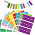 300 pieces - Self-adhesive cable label - cable label sheets - 10 sheets - of 10 colors - Cable labels - Label - Labels - Label stickers - Self-adhesive cable label stickers - Cable management - 26*84 mm