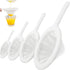 4 pieces - Filter screen - nylon fine sieve with handle - 100/200/300/400 mesh - food filter - fine mesh filter - plastic kitchen sieve - fine mesh sieve - for filtering juice, milk, wine, coffee - white - 14.5*24 cm