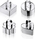 4 pieces - stainless steel - dessert rings - cake rings - with handle - molds - for baking and cooking cakes, mousses, and desserts - 8*3.8 cm - silver - square, round, heart shape, flower shape