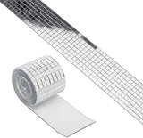 Allecto Plus - Self-Adhesive Glass Mirror Mosaic Tiles - 3 Pieces - Square Sticker - Craft Decoration - Party Decoration - Silver - 100cm