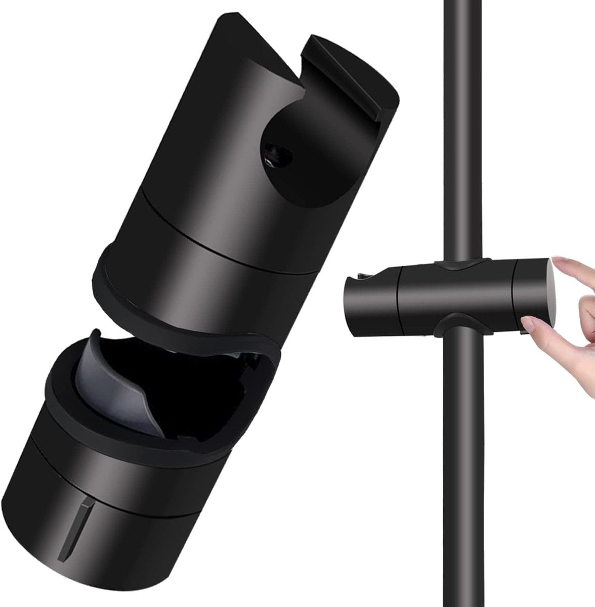 Shower holder - Shower head holder - Shower head - Adjustable shower head holder - Universal black shower head holder - Shower head holder - Hand shower – Hand shower holder - For shower rods 20-25 mm - Shower head holder - Black