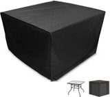 Garden Table Cover - 123*123*74 cm - Garden Furniture Cover - Square Garden Furniture Cover - Waterproof Garden Furniture Protective Cover - Waterproof Garden Table Cover - Dust Cover - Anti-UV - 210D Oxford Table Cover - for Garden, Gazebo, Balcony - Bla