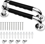 2 Pieces Toilet Grab Bars - 30 cm - Wall Grab Bar - Non-Slip Bathroom Grab Bars - Shower Grab Bars - Non-Slip Grab Bar - Toilet Grab Bar - Bathroom Grab Bars - Extra Grip - Stainless Steel Grab Bar for Shower - Shower Grab Bar - for the Elderly/Disabled/C