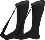 2 Pieces - Plantar fasciitis night stockings - Plantar fasciitis compression stockings - Adjustable - Foot drop support recovery stockings - Foot drop corrector - Super stretch - Black - L