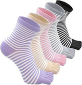 Women's split finger socks - 5 pairs - sports socks - Five Toe Socks - cotton finger socks - Toe socks - women's casual sports socks - Antibacterial - Breathable - women's soft warm socks - Comfortable Socks - Runner Toe socks