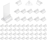80 pieces - acrylic card holders - acrylic place card holders - reusable - transparent label holders - table menu holders - playing card holders - display stand - photo display - 2*2*1.3 cm - transparent