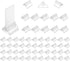 80 pieces - acrylic card holders - acrylic place card holders - reusable - transparent label holders - table menu holders - playing card holders - display stand - photo display - 2*2*1.3 cm - transparent