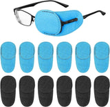 Pack of 12 Eye Patches for Glasses - Reusable Glasses Cases - Non-woven Fabric Eye Patches for Adults and Children - Suitable for lazy eye and strabismus - Left and Right Eye Patch.