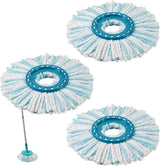 3 pieces - Mop refill - Replacement mop head - Suitable for Leifheit Clean Twist Disc Mop - Clean Twist Disc Mop Head - Mop Head Replacement Covers - Replacement Clean Twist Disc Mop - efficient water absorption - strong cleaning - 35 cm