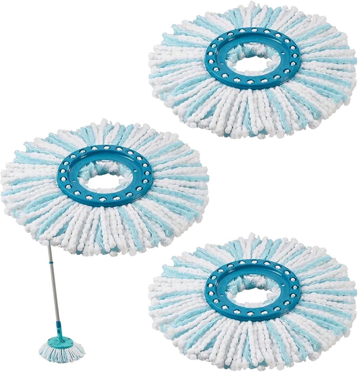 3 pieces - Mop refill - Replacement mop head - Suitable for Leifheit Clean Twist Disc Mop - Clean Twist Disc Mop Head - Mop Head Replacement Covers - Replacement Clean Twist Disc Mop - efficient water absorption - strong cleaning - 35 cm