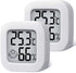 2 pieces - Mini digital indoor thermometer - Weather station - Thermometer - Highly accurate temperature monitor - Indoor thermometer - Hygrometer - Thermo-hygrometer - Comfort level indicator - White
