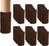 24 pieces furniture leg socks - Chair socks - brown furniture socks - chair leg floor protectors - Chair Leg Felt Pads - high elastic chair leg covers furniture caps set - easy to move and reduce noise - Furniture Leg - Anti-slip mat