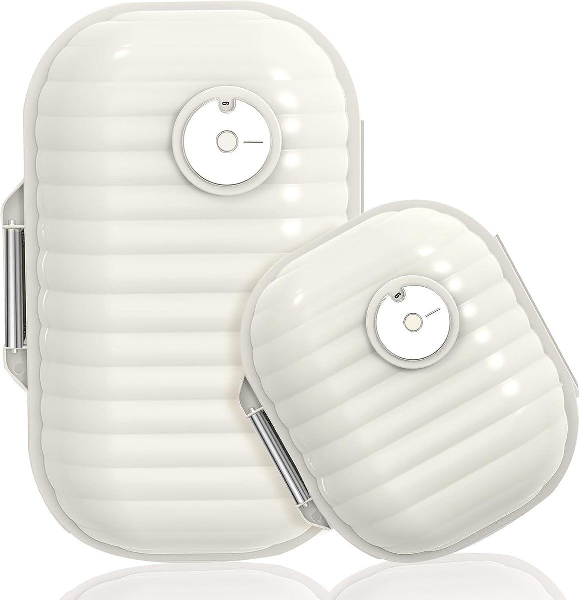 2-Piece 7-Day Pill Box - travel medicine boxes - 7-day medicine box - Medicine box with sturdy closure - Pill box - waterproof - for pills, storage, sorting and more - Pill boxes with 7 compartments - Portable - Large+Small