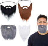 pieces - Fake beard - artificial beards - fake beards for parties - Halloween beards - Santa beards - adjustable elastic rope moustache props - role-playing accessories - for Halloween, Christmas, cosplay and party disguise