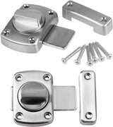 pieces - Door locks - swing door locks - zinc alloy door locks - bathroom door lock - security lock - door bolt - for home security, bathroom, bedroom, toilet - silver