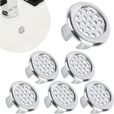 Washbasin Overflow Ring - 6 Pieces - Overflow Rings - Bathroom Overflow Ring - Sink Overflow - Drain Plug - Overflow Cover for Washbasin - Sink Overflow Ring - Round Hole Cover - Overflow Cover - For Sink, Washbasin and Kitchen