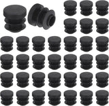 32 pieces - Furniture mats - 19 mm - furniture legs - furniture leg pads - round plastic plugs - end caps for pipes - furniture glides - for tables and chairs - black chair leg protectors - for hardwood floor tiles - black