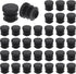 32 pieces - Furniture mats - 19 mm - furniture legs - furniture leg pads - round plastic plugs - end caps for pipes - furniture glides - for tables and chairs - black chair leg protectors - for hardwood floor tiles - black