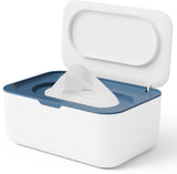 Wet wipes dispenser - Wipe box - Wet toilet paper holder - Wet wipes storage box - Wipes dispenser - Wipe holder for baby & adult - Refillable wipe container - Keeps wipes fresh - Blue