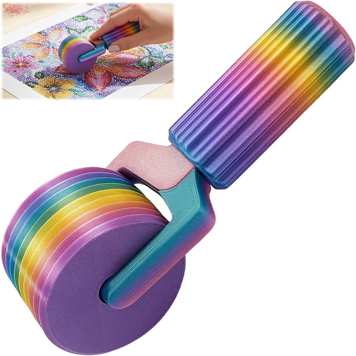 Diamond Painting Roller - Diamond Art Roller - Diamond painting accessory - Diamond painting tool - Art tools - Drawing and craft supplies - craft accessory - 10.5*2.8*4 cm - macaron colors (random color placement)