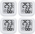 Mini hygrometer - 4 pieces - Weather station - Thermometer - Humidity meter - Highly accurate temperature monitor - Indoor thermometer - Hygrometer - Thermo-hygrometer - Comfort level indicator - White