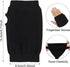 2 pairs - Gloves - Fingerless half-finger gloves - Warm fingerless gloves - Warm gloves - Half-finger gloves - Knitted gloves - with thumbhole - Winter gloves - for office work, typing, telephoning - black