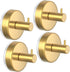 4 pieces - 6*6*5.5 cm - Suction cup hooks - Hooks with vacuum suction cup - towel hooks without drilling - waterproof - suction cup hook for shower, bathroom, kitchen, glass door - gold