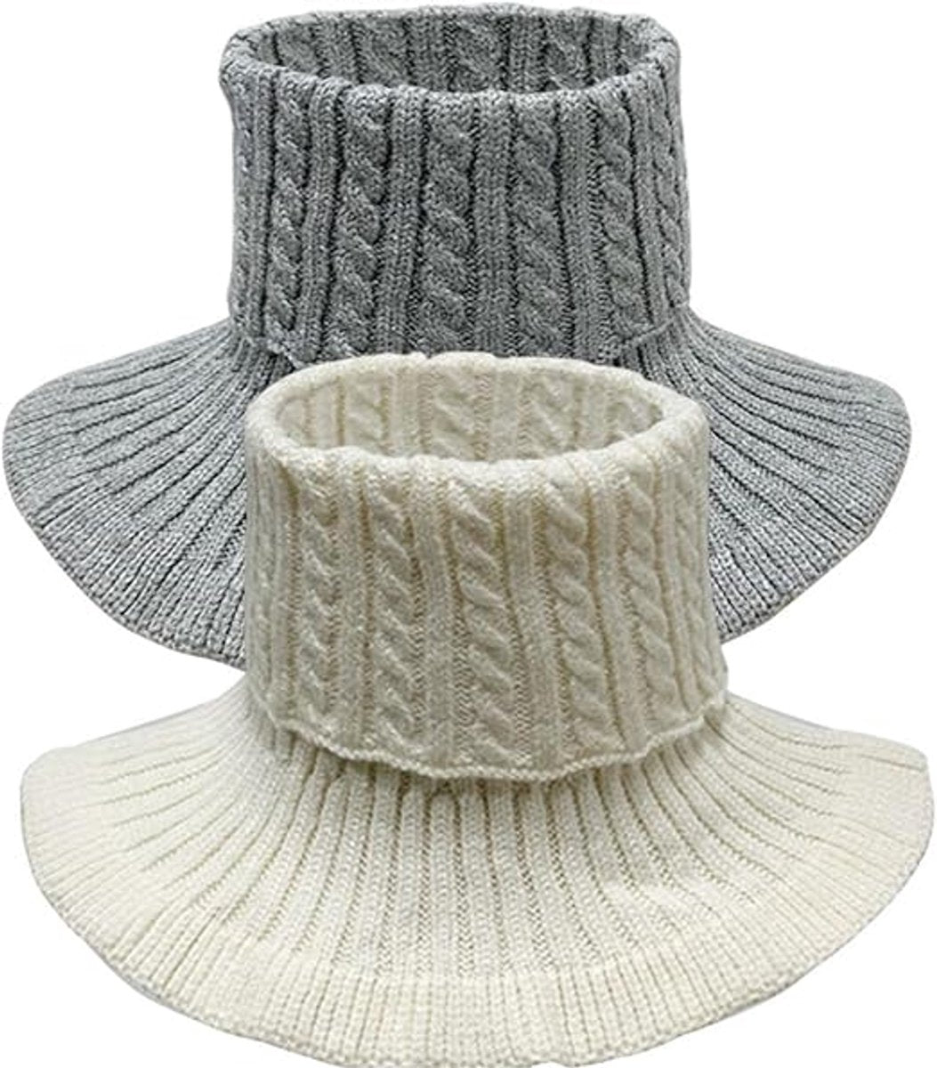 2 Pieces Faux Turtleneck - Faux Longneck Sweater - Women's Turtleneck - Women's Blouse Collar - Patch Turtleneck - Knitted Collar - Faux Knitted Collar - Turtleneck - Faux High Turtleneck - Fake Turtleneck - Turtleneck - Fake Turtleneck - Small Collar - W