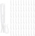 60 pieces - 8.5 cm - Curtain hook - Shower curtain hook - Plastic curtain hook - curtain clip hooks - curtain accessories - adjustable depth - pleated curtain clips - for door, shower curtains - white