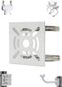 Security camera bracket - Camera bracket - Security bracket - with 2 rings - universal metal bracket - Vertical pole adapter - For security cameras - Sturdy metal bracket - Flat pole bracket - sturdy and durable - White