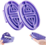 pieces - Massage Brush - Meridian Pressure Brush - Dry Brushing - Essential Oil Brush - Bath Brush - Body Scrub Bath Body Brush - SPA Massager - for Meridian Scalp Full Body Relaxation Massage, relieves muscle tension - Purple