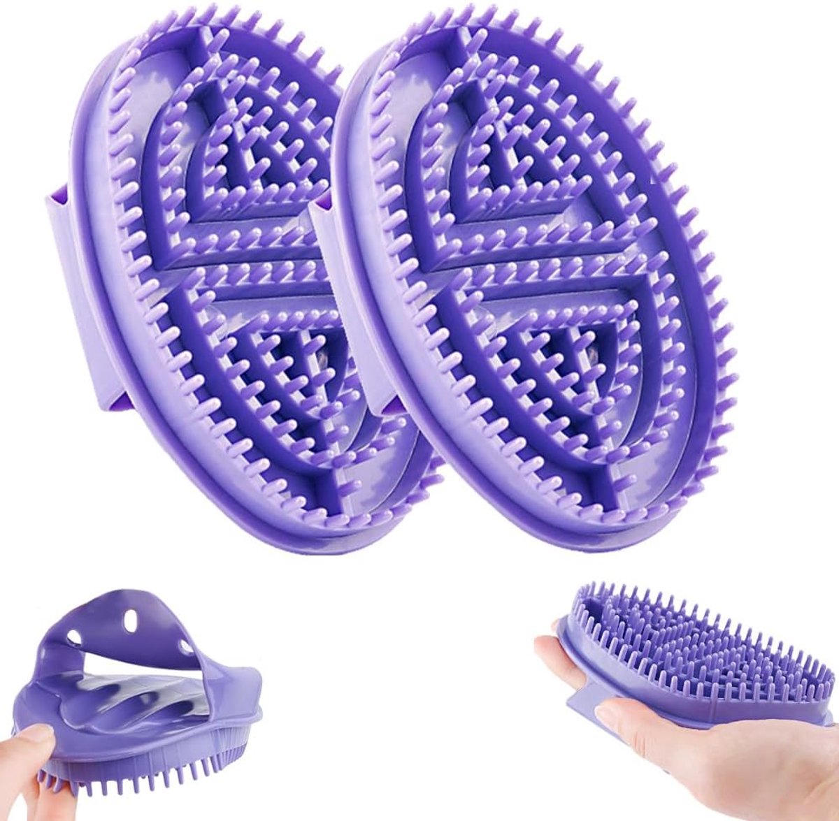 pieces - Massage Brush - Meridian Pressure Brush - Dry Brushing - Essential Oil Brush - Bath Brush - Body Scrub Bath Body Brush - SPA Massager - for Meridian Scalp Full Body Relaxation Massage, relieves muscle tension - Purple
