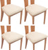 4 Pieces Chair Cover - Chair Cover for Dining Chair - Chair Protectors - Dining Room Chair Covers - chair chair upholstery - removable spandex dining room rack chair cover - Covers for Dining Chairs - Universal Chair Cover - Checks - beige