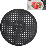 1 Piece Silicone Sink Mat - Washbasin Mat - Sink Mat - Sink Mats - Rubber Countertop Mat for Sink - Cuttable - Foldable - Non-slip - Round sink mat - Protective mat - For countertop - Round Black - ø 31 Cm