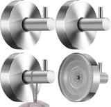 pieces - 6*6*5.5 cm - Suction cup hooks - Hooks with vacuum suction cup - towel hooks without drilling - waterproof - suction cup hook for shower, bathroom, kitchen, glass door - silver