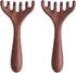 BOXOB 2pcs Wooden Head Massager, Portable Head Scratcher for Deep Relaxation Durable Wooden Comb Wooden Scalp Massager Gift for Family and Friends