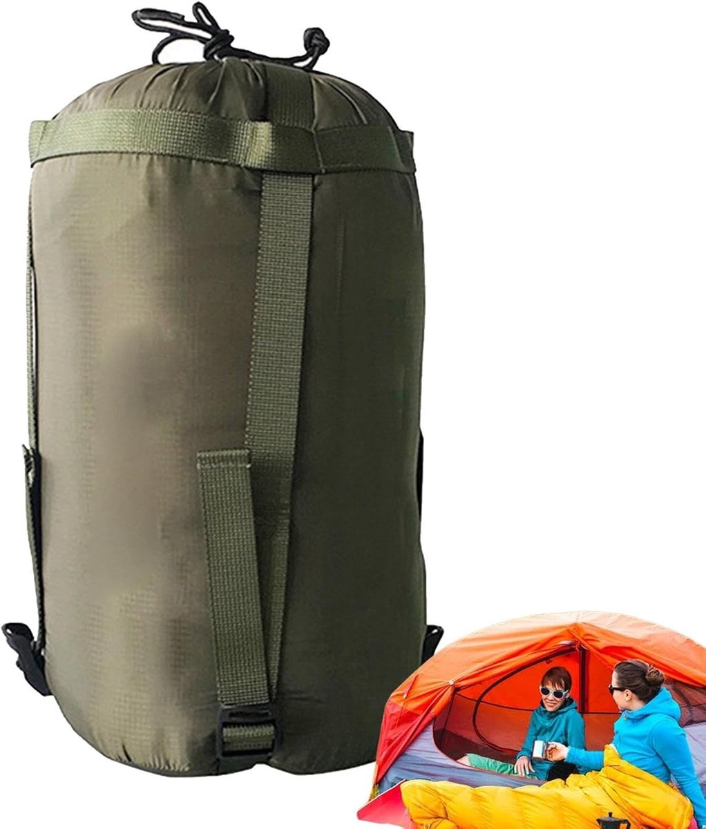 Compression bag - Sleeping bag compression bag - Sleeping bag storage bag - Storage bag - Backpacking storage bags - Portable sleeping bag storage bag - Lightweight backpack bag - Camping storage bag - for travel, camping and outdoor backpacking - Green -