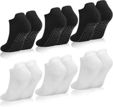 6 pairs - Socks - Yoga socks - Pilates socks for women - non-slip yoga socks - with grip - sports socks for women - Women's socks - black and white