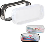 Pencil Case - 2-Piece Pencil Case - Pencil Case for School - Transparent Pencil Case - Transparent Exam Pencil Case - School Supplies - transparent school pencil case - school pencil case - Pencil case for men and women, children's pencil case, travel - P