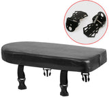 Rear bicycle cushion - with a pair of bicycle pedals - black PU rear saddle - mountain bike back cushion - wide soft cushion - comfortable bicycle cushion - bicycle accessory - for school, sports, trail riding - 30*15*3.5 cm - black