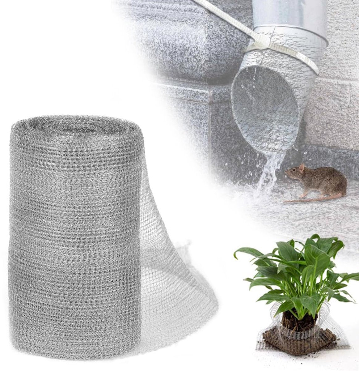 Stainless Steel Rodent Net - Pest Protection - 1 piece - 12.7 cm wide - 600 cm long