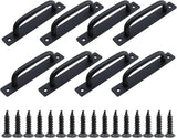 8 Pieces Door Handle - Kitchen Cabinet Handles - Cabinet Handles - Handles for Small Doors - 5" Hole in the Center Aluminum Alloy Cabinet Handles - Kitchen Cabinet Handle - For Drawer Cabinets, Cabinets, Kitchen, Wardrobe and Drawer Handles - Black