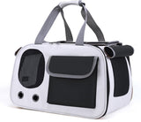 Cat and Dog Transport Bag - Travel Basket - Foldable Cat Transport Box - Cat Bag - Pet Carrier Bag with breathable holes and pockets - for medium-sized cats, small dogs - Dog Bag - 45 x 28 x 26 cm - Black