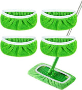 4 Pack Reusable Microfiber Mop Pads - Suitable for Efficient Sweeping Cleaning - Suitable for Swiffer Sweeper - Wet & Dry Cleaning Cloths - Mop Head Replacement - Washable Refills - for Household Floors - 25 x 11.5 cm