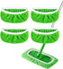4 Pack Reusable Microfiber Mop Pads - Suitable for Efficient Sweeping Cleaning - Suitable for Swiffer Sweeper - Wet & Dry Cleaning Cloths - Mop Head Replacement - Washable Refills - for Household Floors - 25 x 11.5 cm
