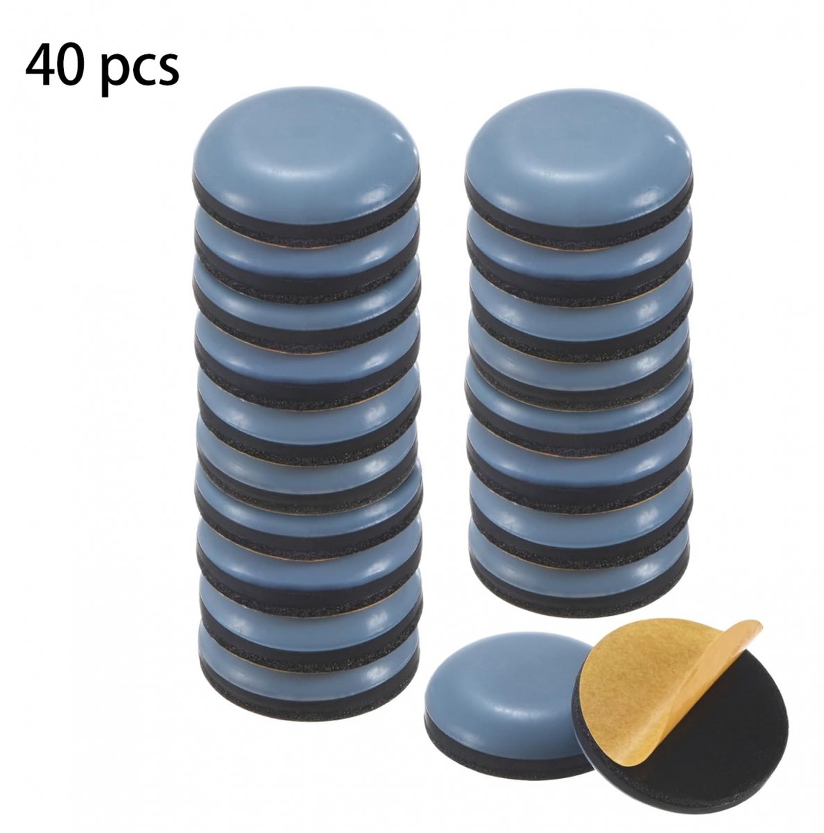 40 pieces - Furniture mats - Teflon furniture glides - Teflon furniture mats - Foot pads for table and chair - floor protectors - easy to move - for chairs, tables, sofas and beds - round - 20*20*5.5 mm