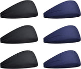 pieces - Headband - elastic sports headbands - sports headbands - for men and women - moisture-wicking hairband - for sports, fitness and running - 23*9 cm - black and blue